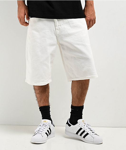Pro Club Heavyweight Relaxed Snow White Denim Shorts | Zumiez