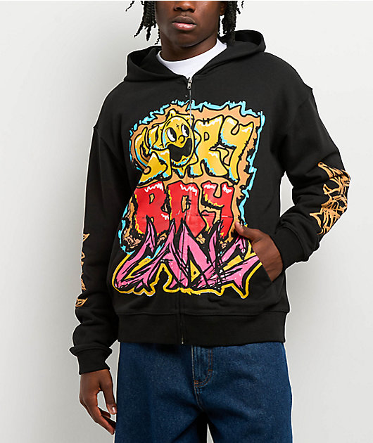 Glo Gang Glory 4 Eva Black Zip Hoodie | Zumiez