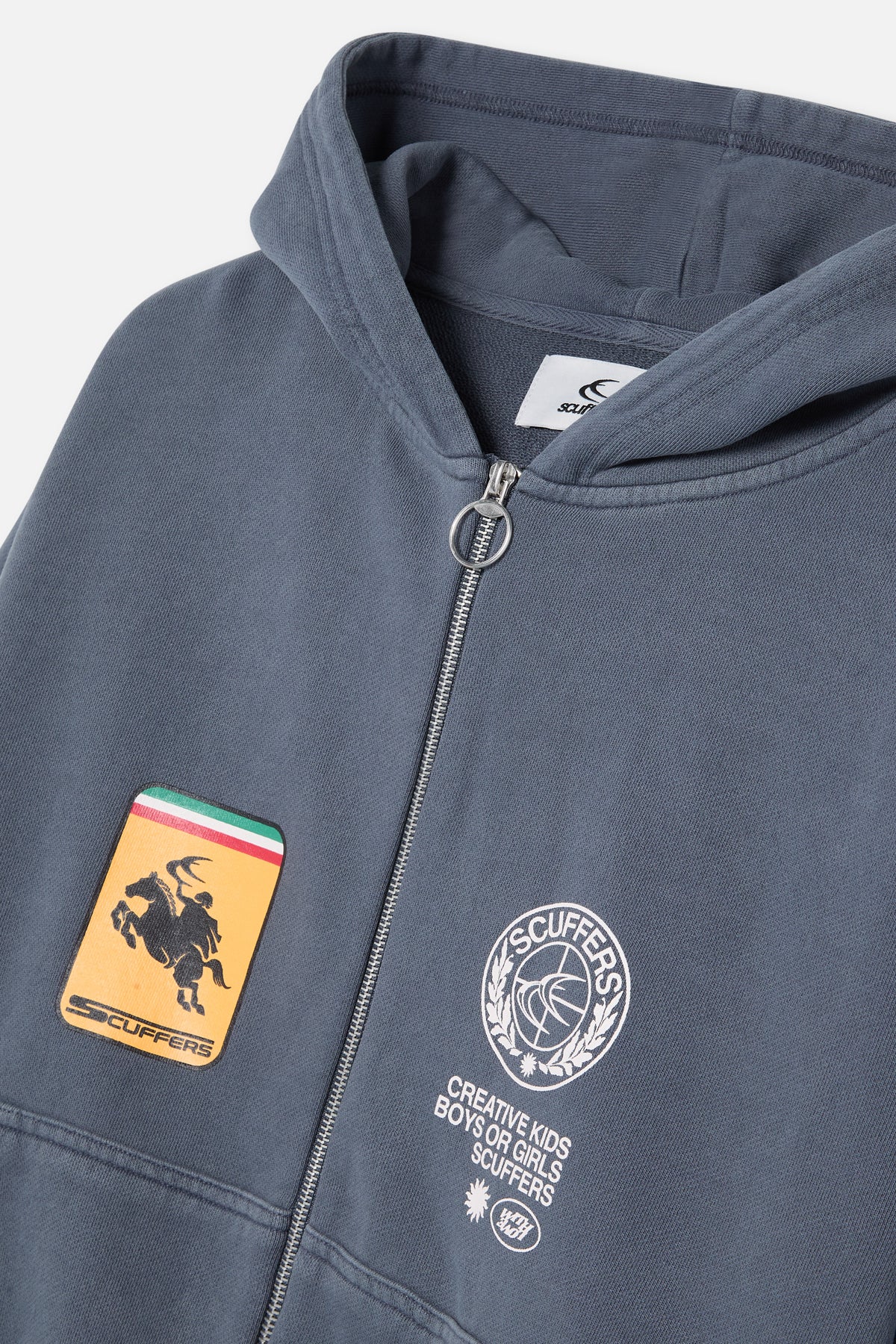 Stone Light Blue Zipper – Scuffers