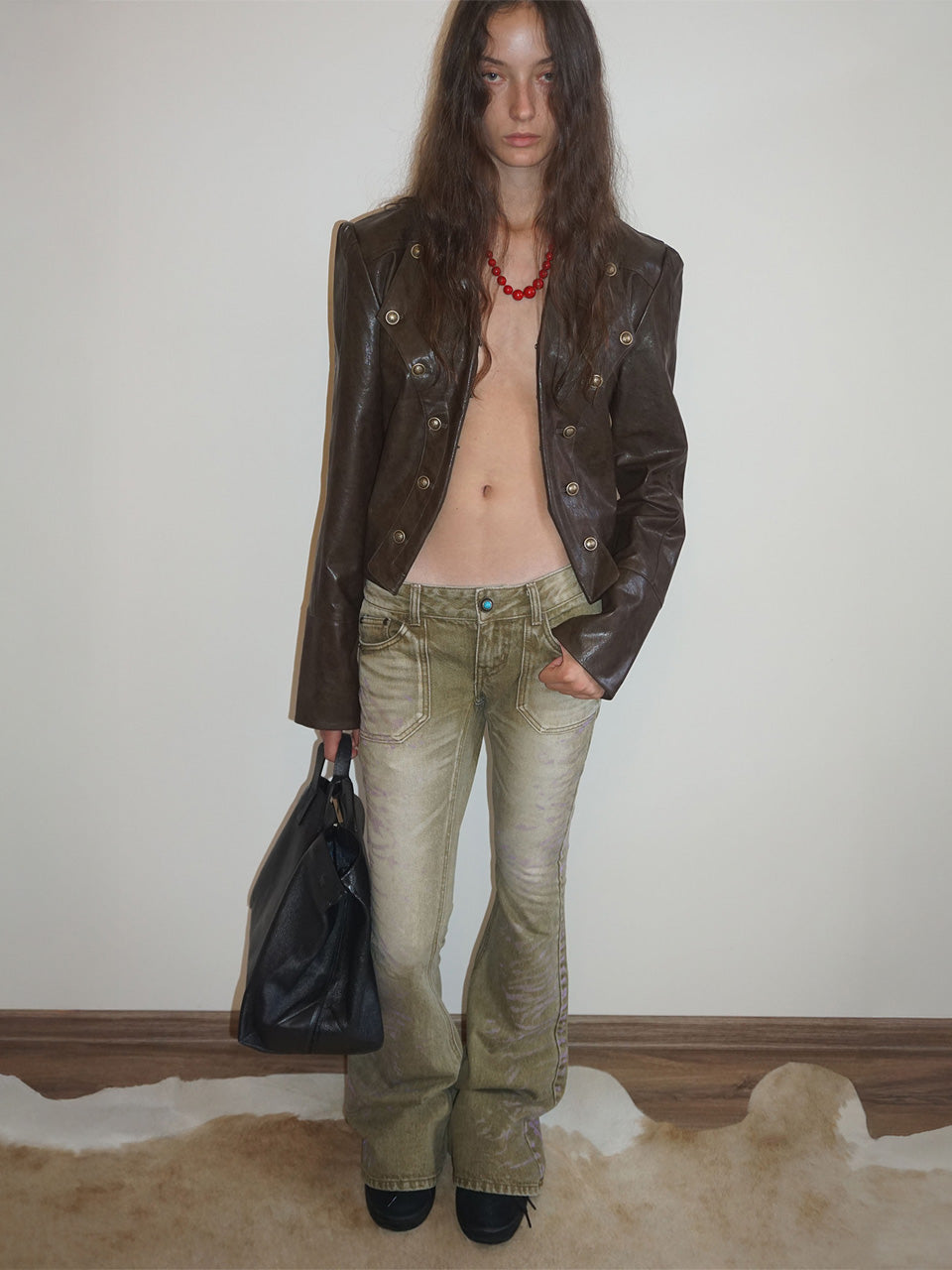 Napoleon Eco Leather Jacket Matte Brown – SCULPTOR JAPAN