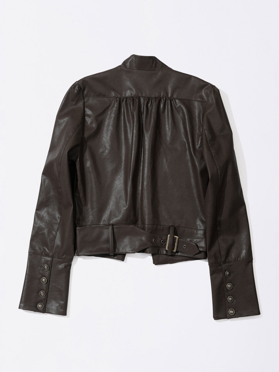 Napoleon Eco Leather Jacket Matte Brown – SCULPTOR JAPAN