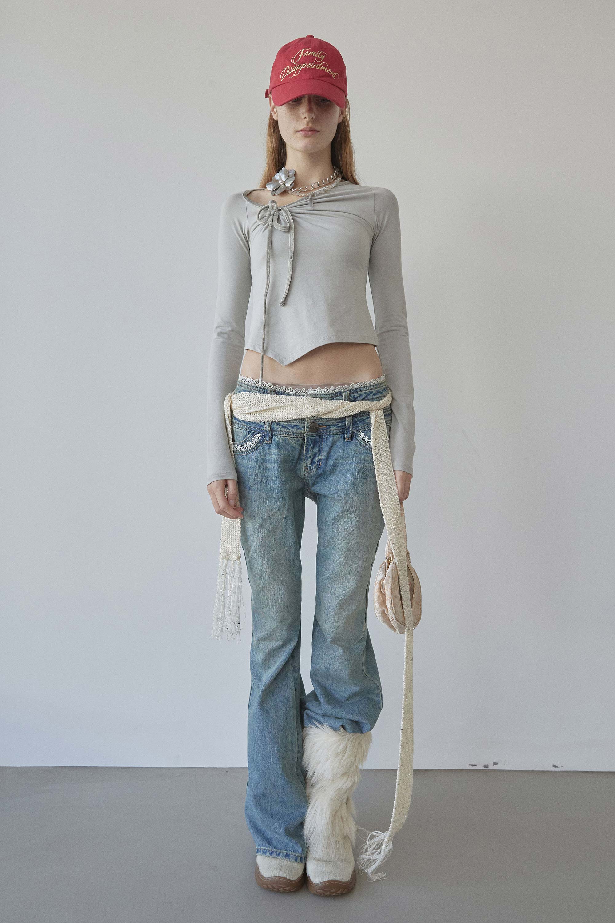 Double Waist Boots Cut Denim Mid Blue – SCULPTOR JAPAN