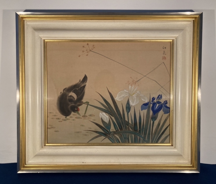 ☆売却済 1／22 ☆ 徳岡神泉「花鳥画」絹本 肉筆 絵画|サムライ