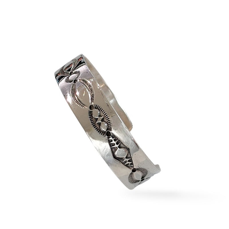 インディアンジュエリー ナバホ スタンプワーク バングル LEONARD