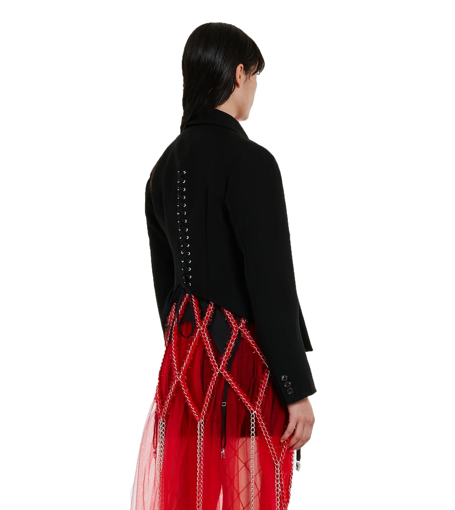 NOIR KEI NINOMIYA Jacket with Lace Up Detail on Back | Sam Malouf