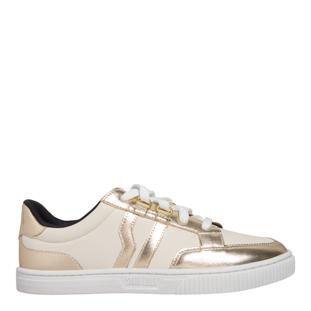 Tênis Metalizado Napa Dourado - Santa Lolla