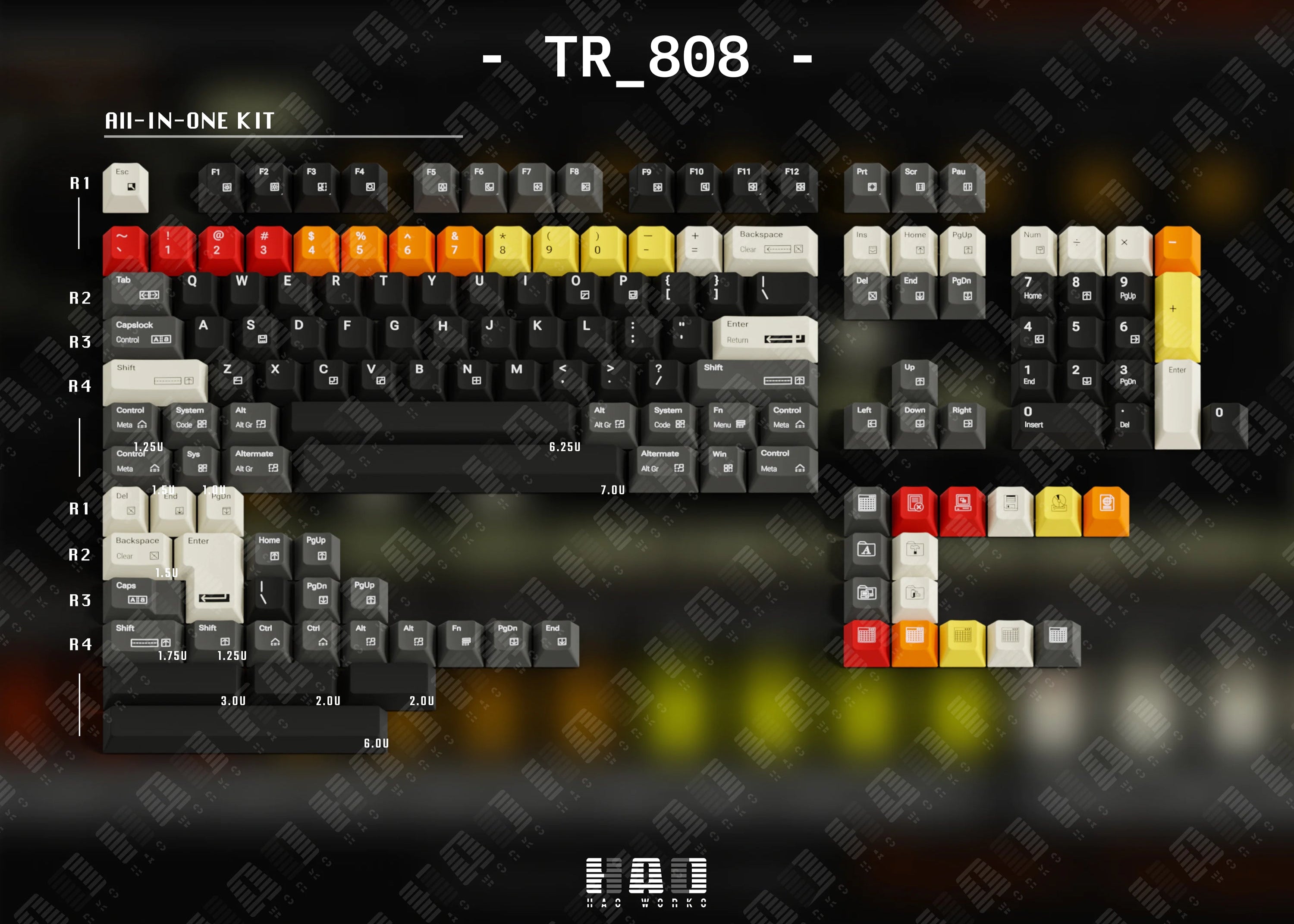 Keyreative TR_808 ABS Cherry Profileキーキャップ – DIGIART