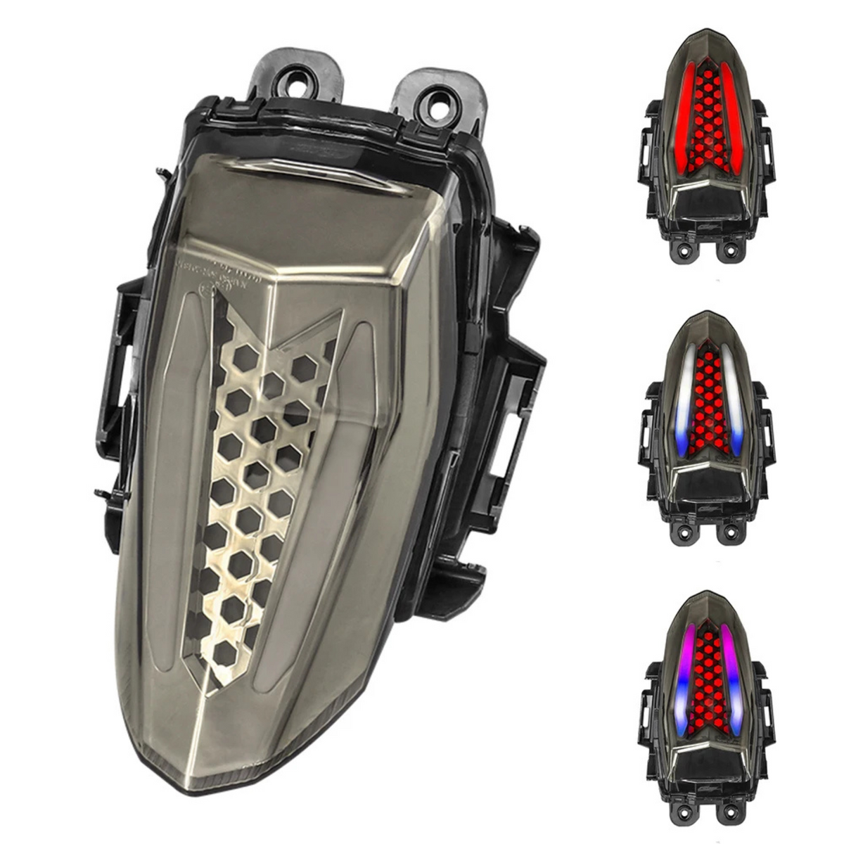 Lanterna Traseira LED Colmeia Multicor c/ Pisca Embutido – Yamaha YZF