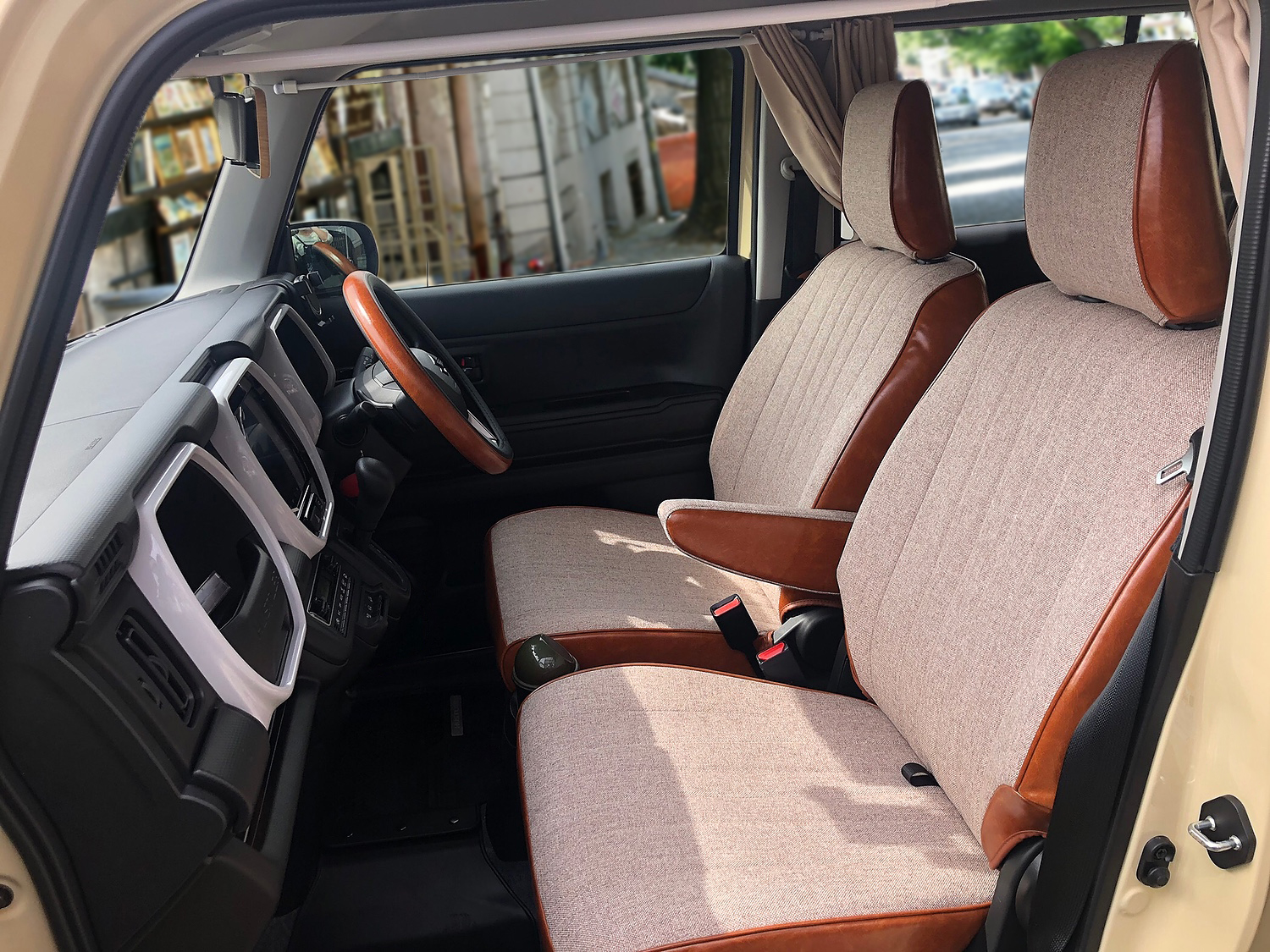 装着写真】ハスラー Sandiiエクレア シートカバー [品番:S0360-05