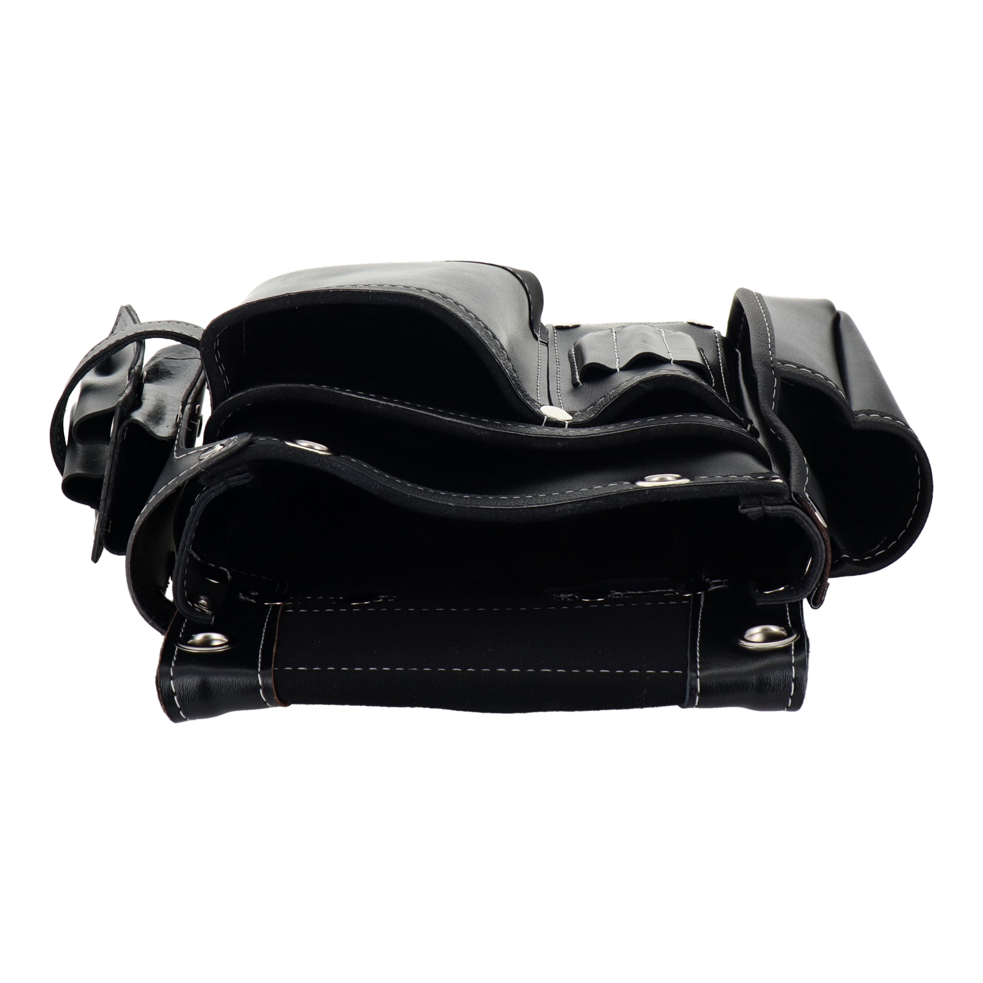 DTL-99-BK 作業ベルト・収納袋 釘袋 本革卓越 釘袋2段 サイドケース付