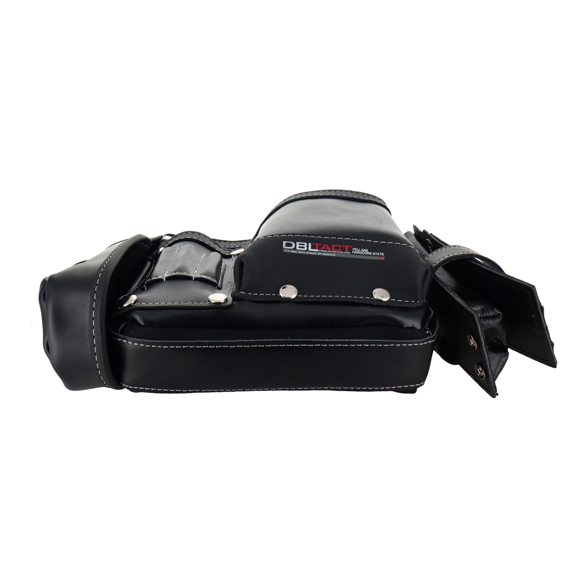 DTL-99-BK 作業ベルト・収納袋 釘袋 本革卓越 釘袋2段 サイドケース付