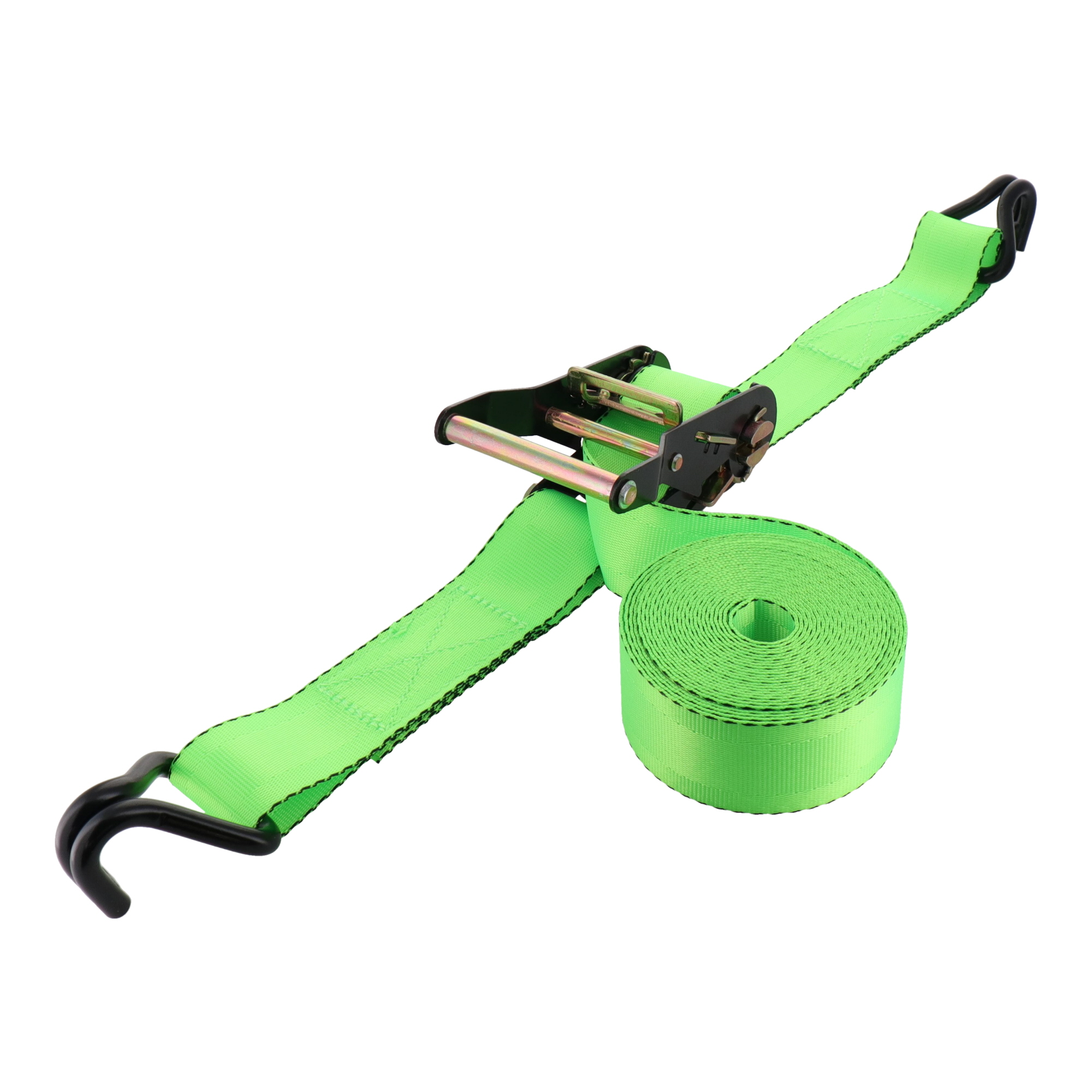 TB-385 荷役 荷締機 ラチェット式荷締めベルト Jフック付 5m ｜株式
