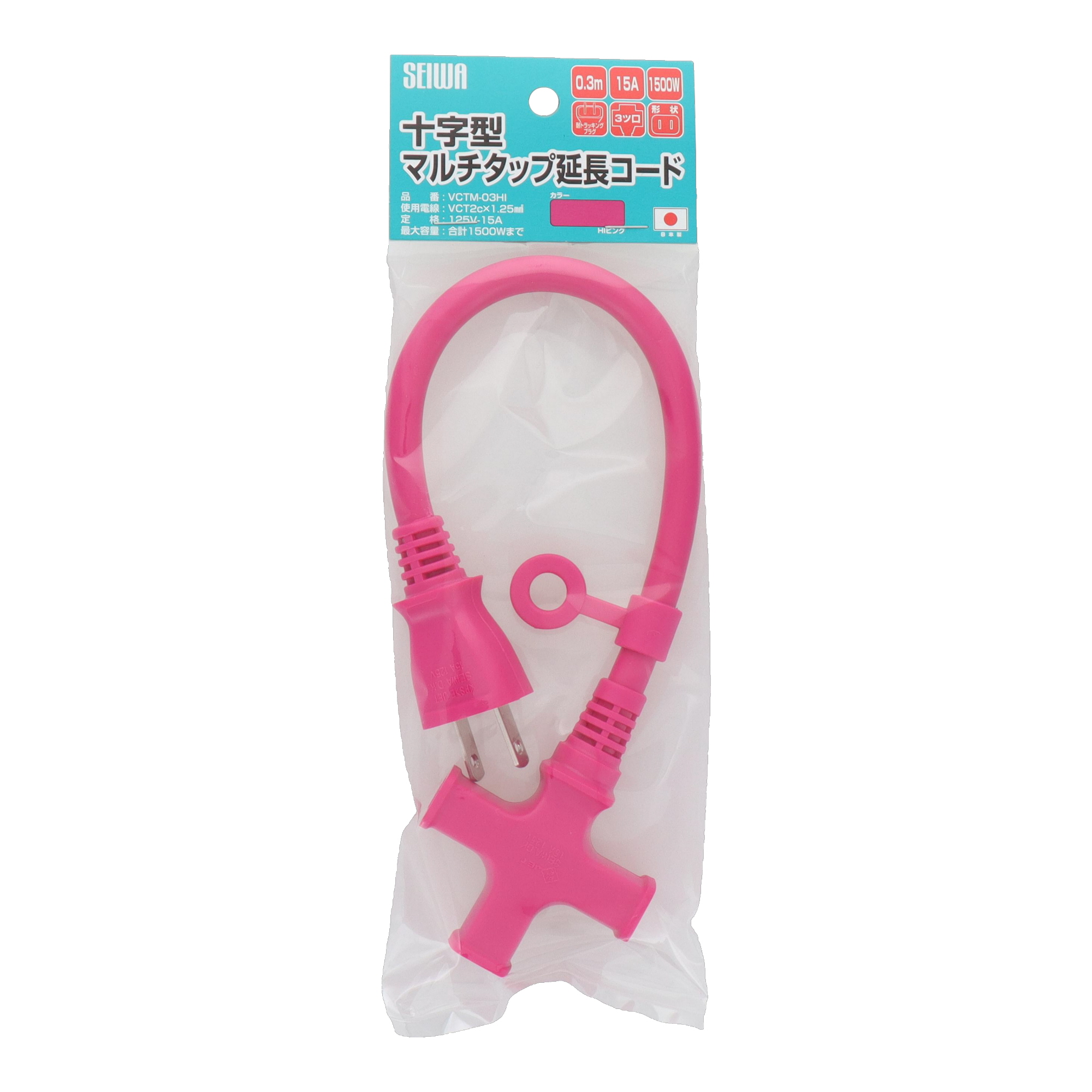 VCTM-03HI 各種照明・照明器具 延長コード 十字型マルチタップ延長