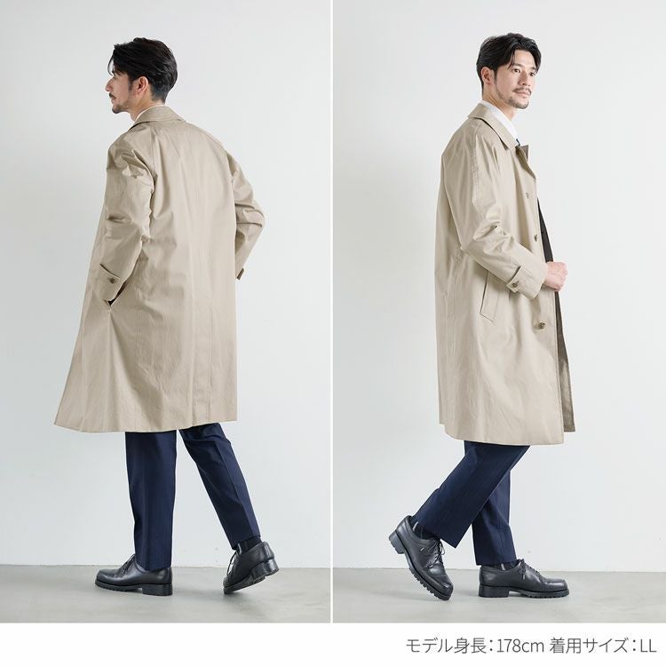 ステンカラーコート 中綿ライナー付き 綿100％ (08000282r)