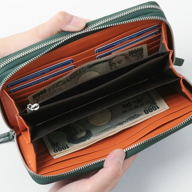 クロコダイル オーガナイザー クラッチバッグ メンズ 長財布 4FA