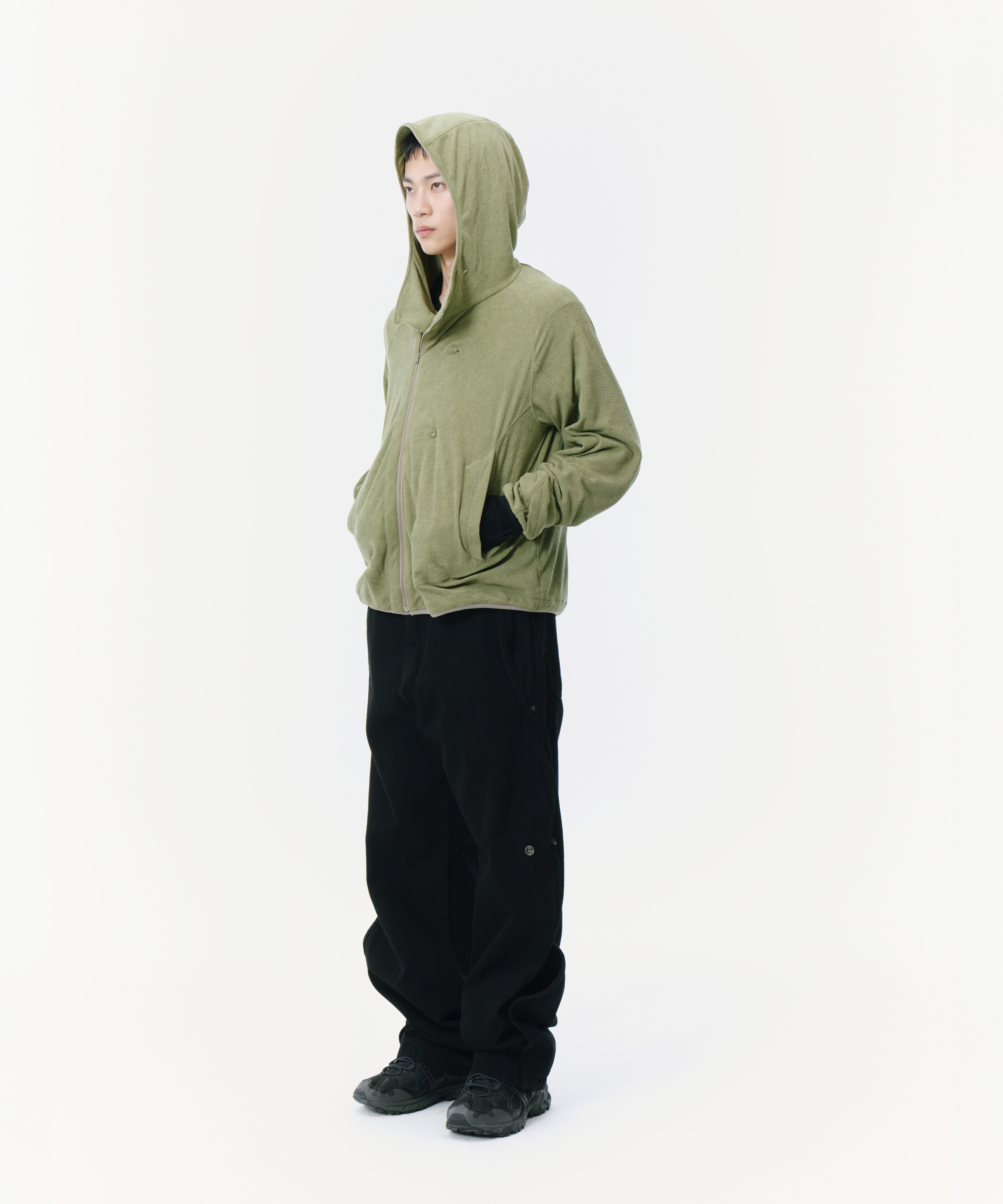 BUTTON FLEECE JACKET [GREEN] | SAN SAN GEAR