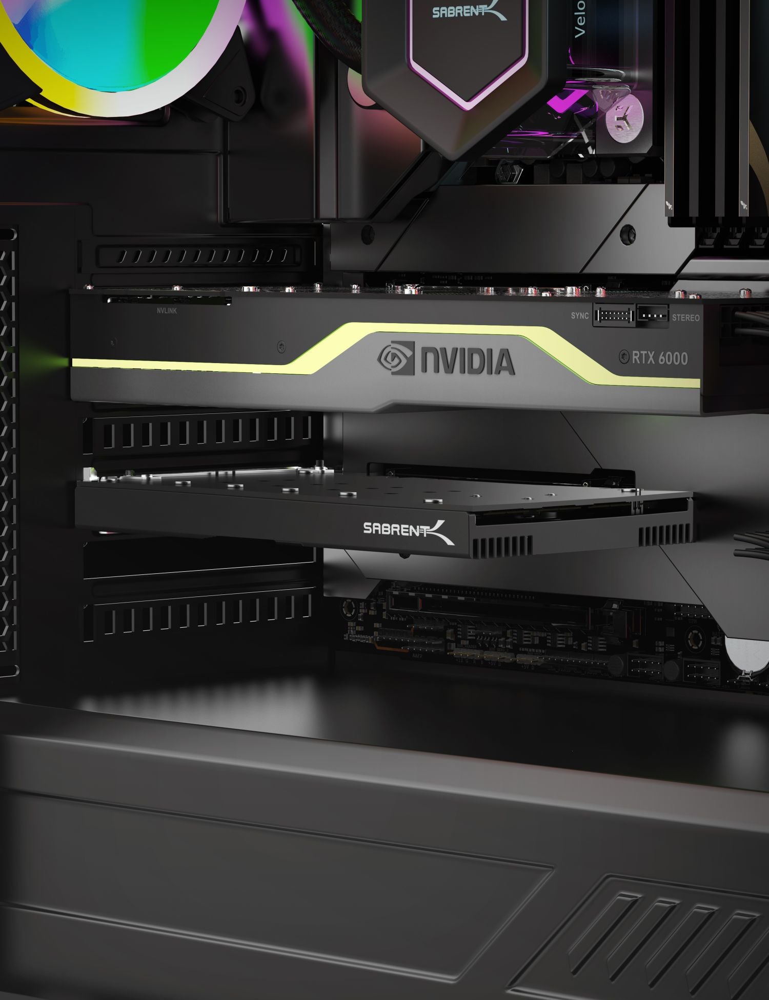 4-Drive M.2 NVMe SSD to PCIe 4.0 x16 Bifurcation Adapter Card with