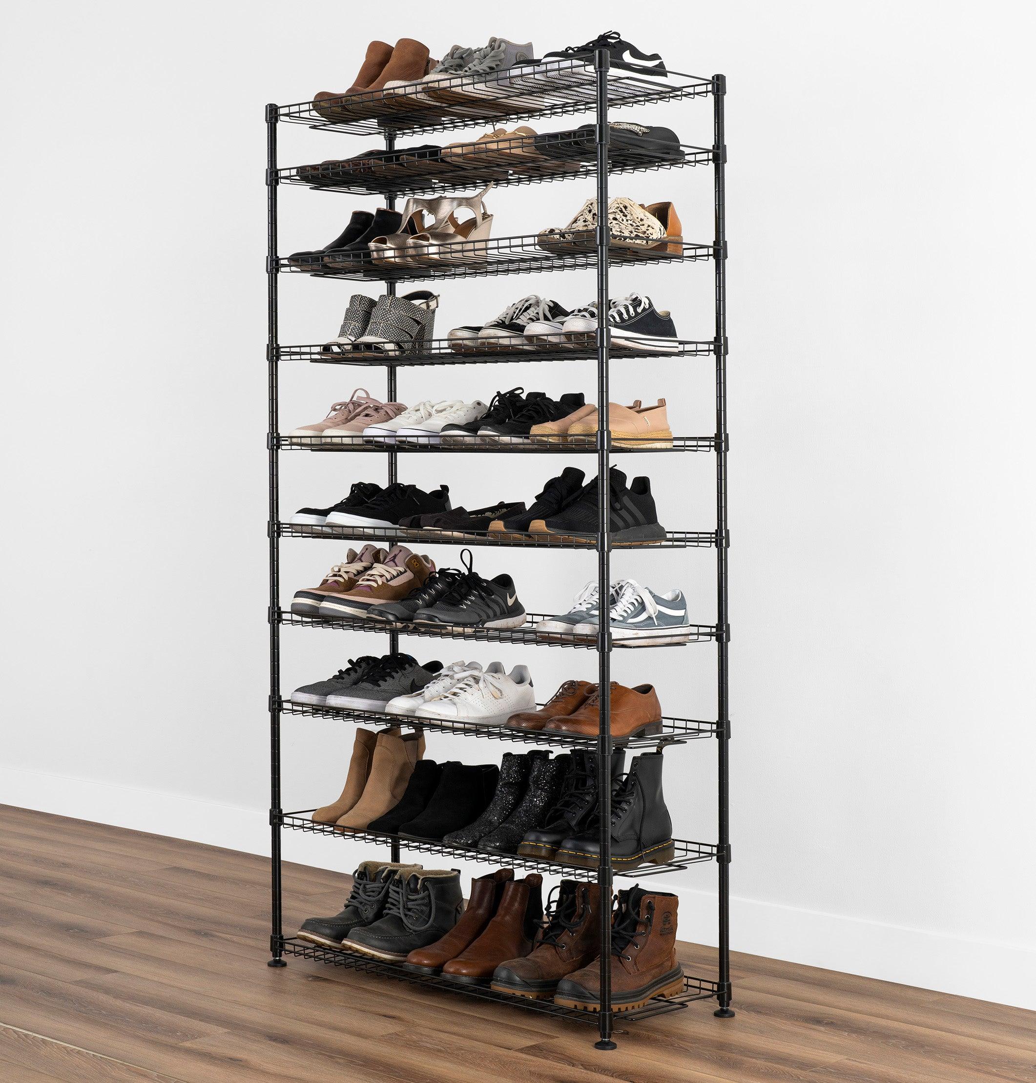 SafeRacks Shoe Rack - 10 Adjustable Shelves | Veteran Owned