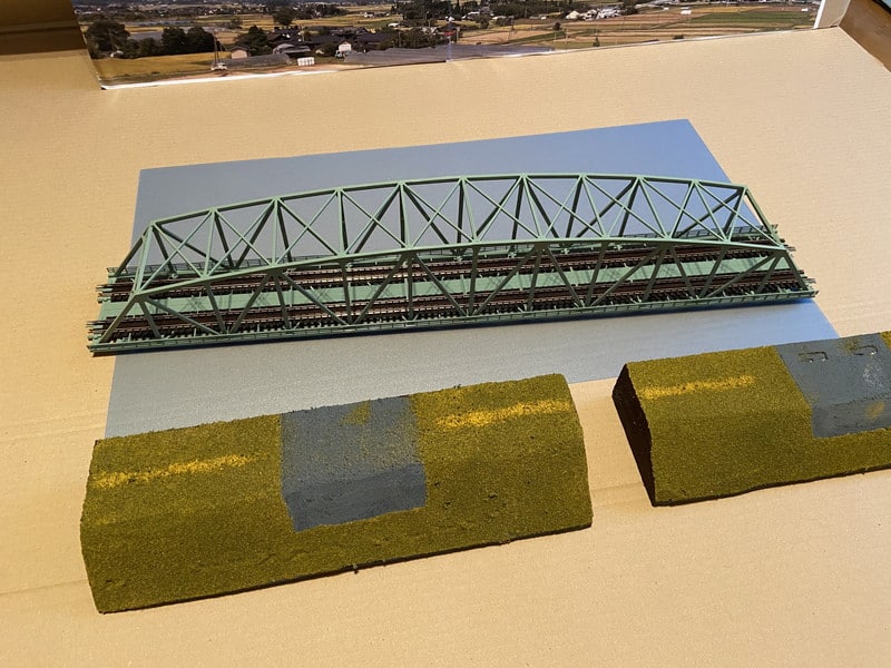 鉄橋を大きな河川に「簡単」モジュール 長さ60cm Nゲージ鉄道模型