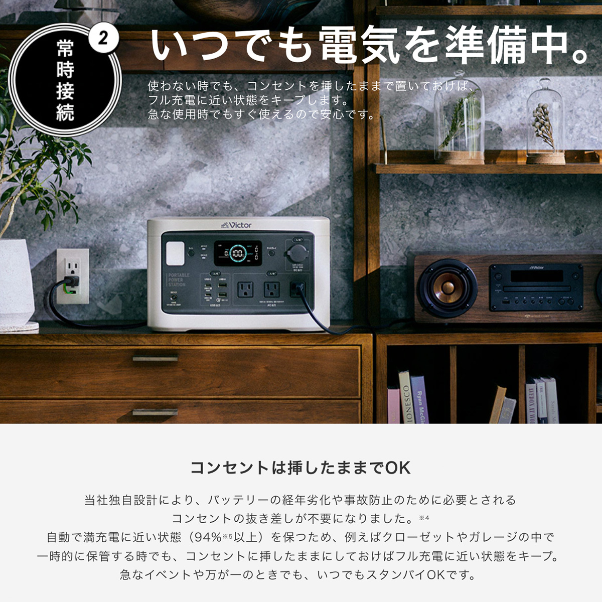 SAIBOU PARK｜【Victor】ポータブル電源 BN-RF510 512Wh ミディアム