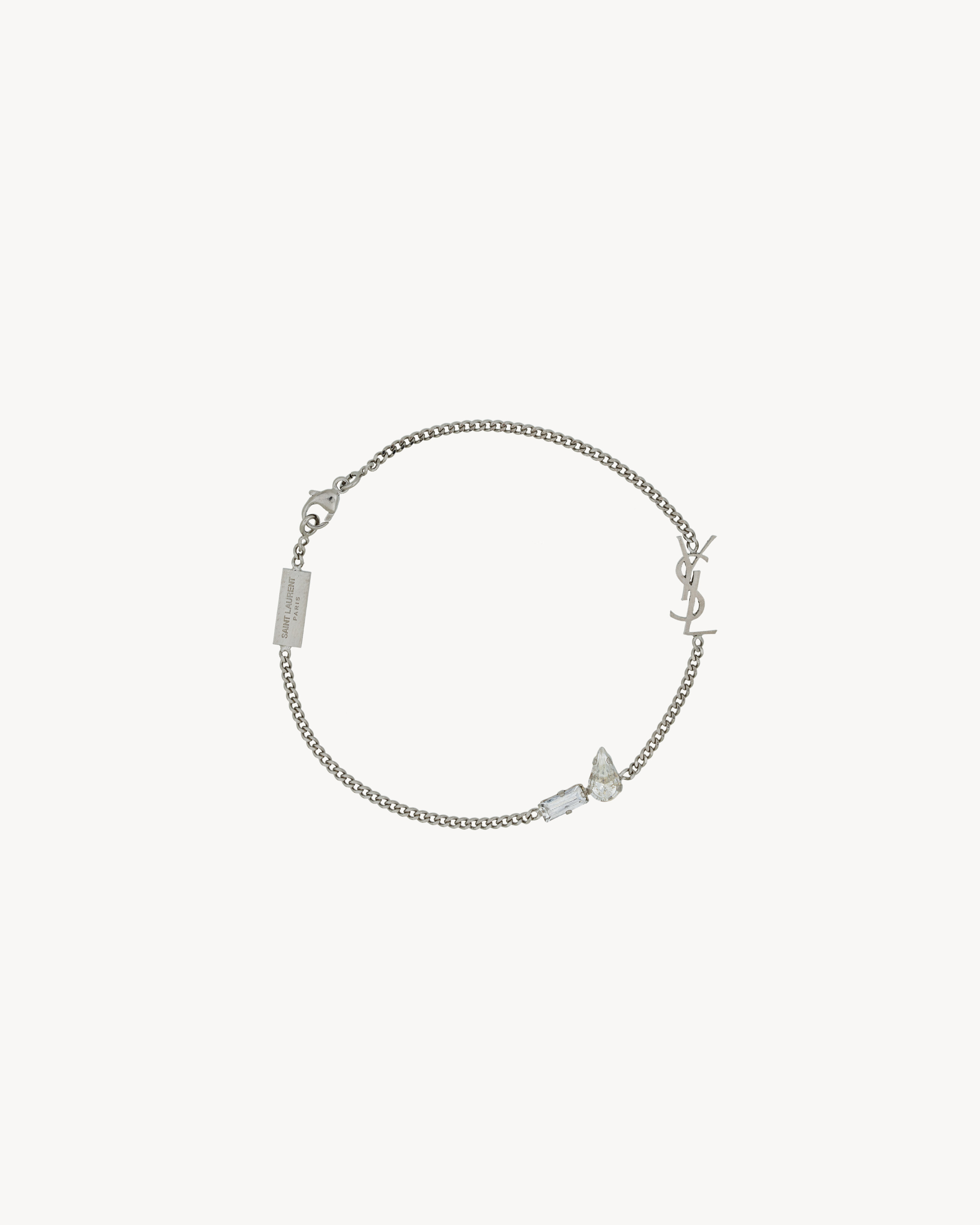 CASSANDRE charm bracelet in metal and rhinestone in Silver | Saint