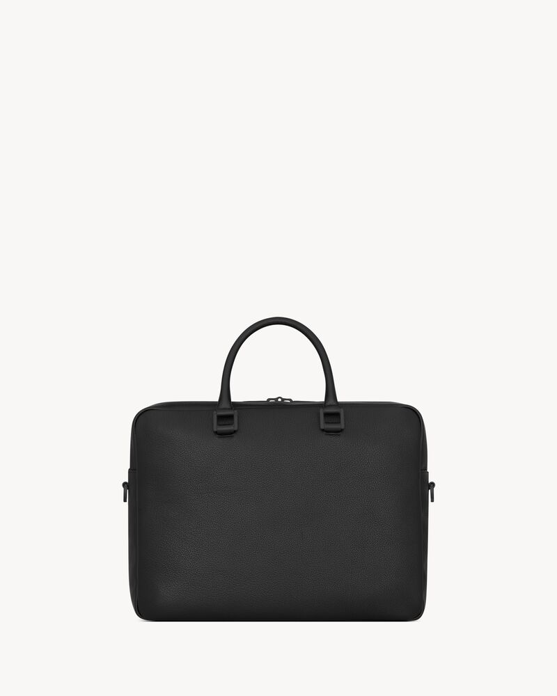 sac de jour briefcase in grained leather in Black | Saint Laurent