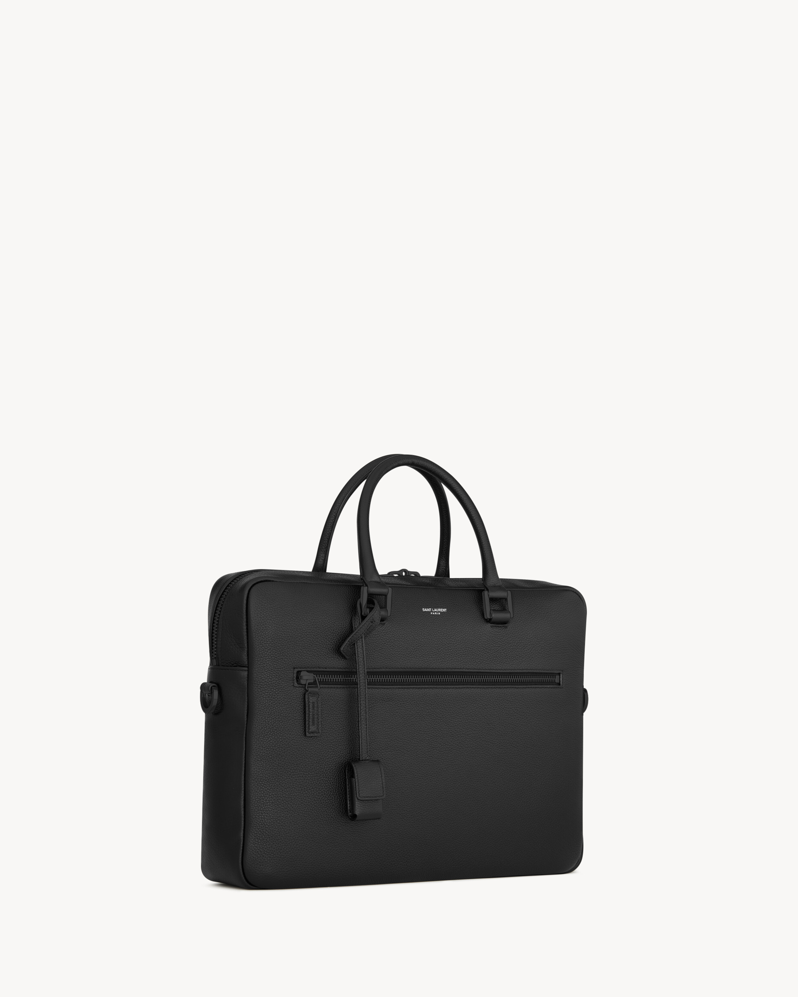 sac de jour briefcase in grained leather in Black | Saint Laurent