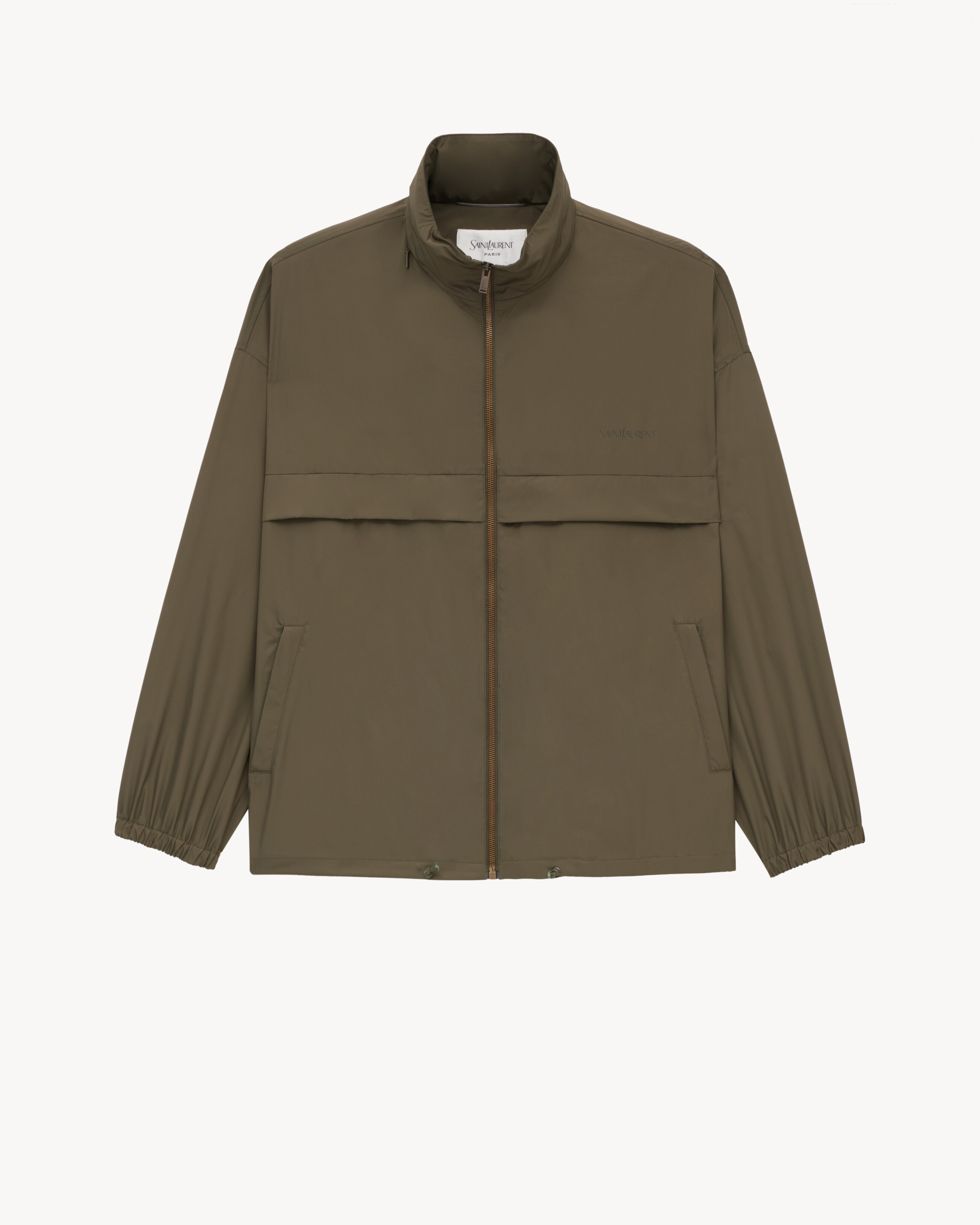 SAINT LAURENT jacket in water-repellent serge in Green | Saint