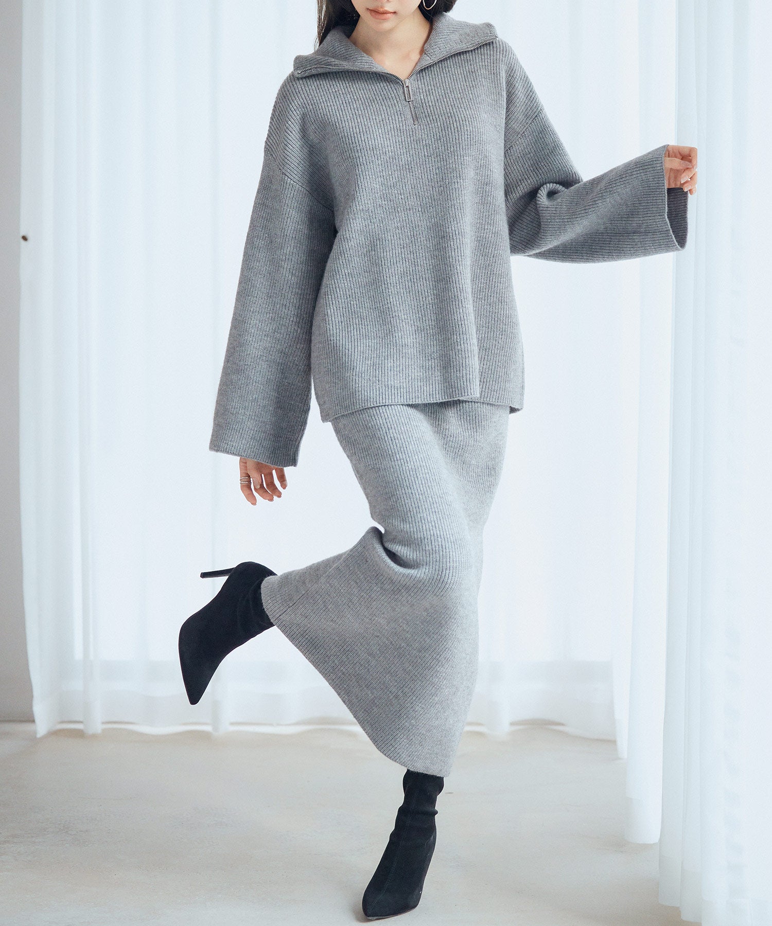 着回し拔群ニットセットアップsdp8043 グレー – [公式]SAISON DE