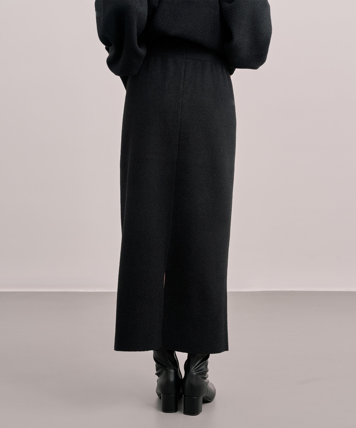 カーディガン×スカートニットセットアップsdp8095 ブラック – [公式