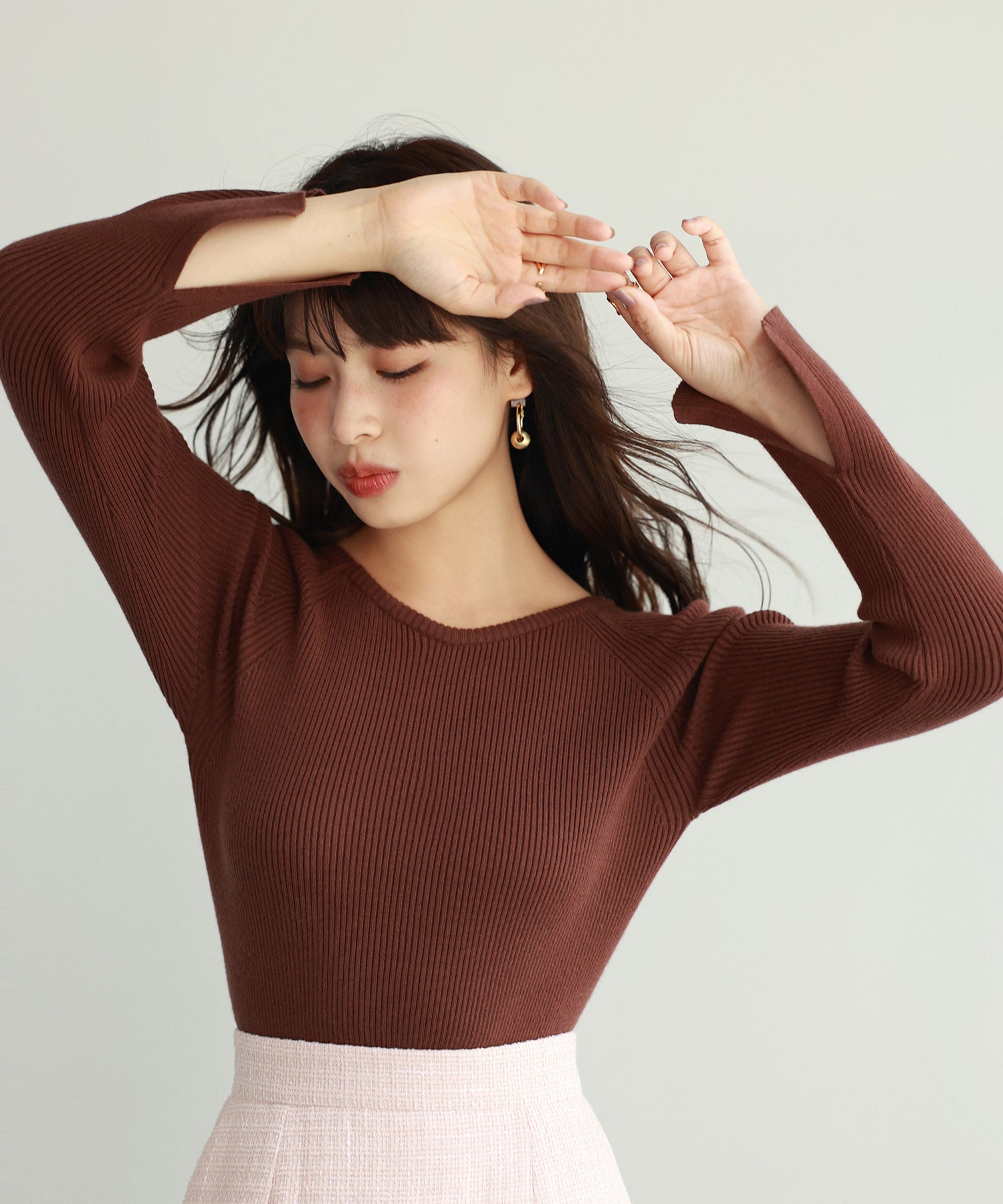 大定番リブニットプルオーバーsdpxyf7038 ブラウン – [公式]SAISON DE