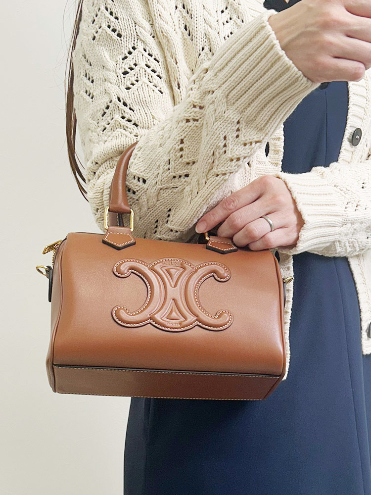 CELINE (セリーヌ) スモールボストンバッグ スムースカーフスキン