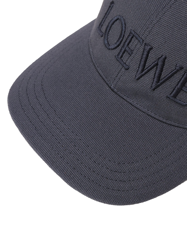 LOEWE (ロエベ) ロゴ刺繍 キャンバス ベースボールキャップ