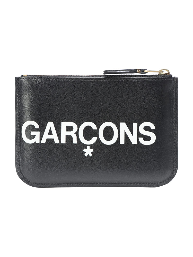 comme des garcons (コムデギャルソン) ロゴプリント ジップ カード