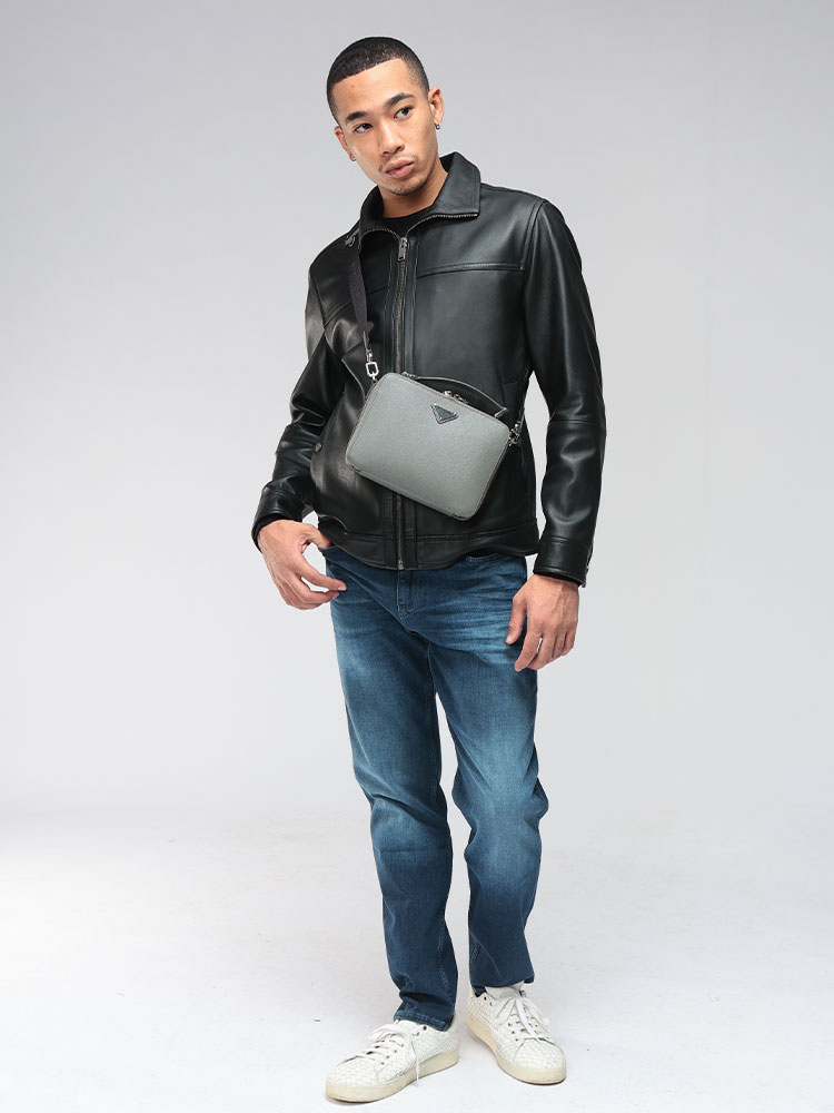 PRADA (プラダ) 2WAY ブリック サフィアーノレザー ショルダーバッグ