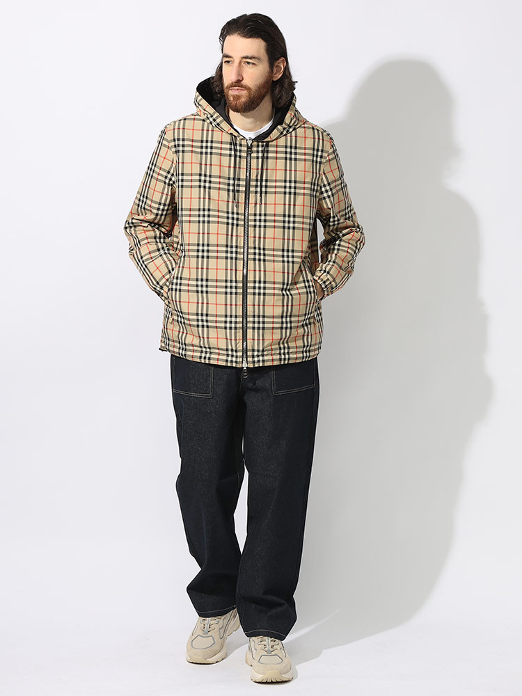 BURBERRY (バーバリー) リバーシブル ヴィンテージチェック×無地