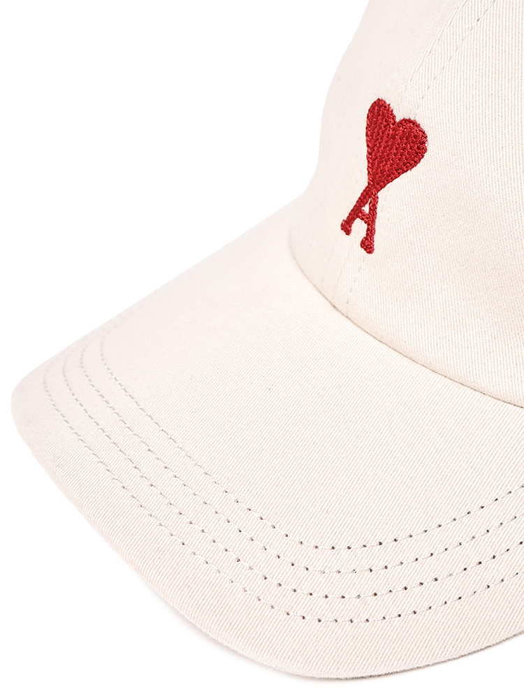 AMI PARIS (アミパリス ) コットンギャバジン ロゴ刺繍 キャップ AMI