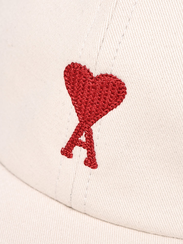 AMI PARIS (アミパリス ) コットンギャバジン ロゴ刺繍 キャップ AMI