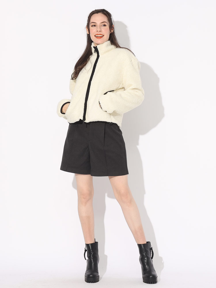 DIESEL (ディーゼル) バックロゴ フルジップ ボアジャケット