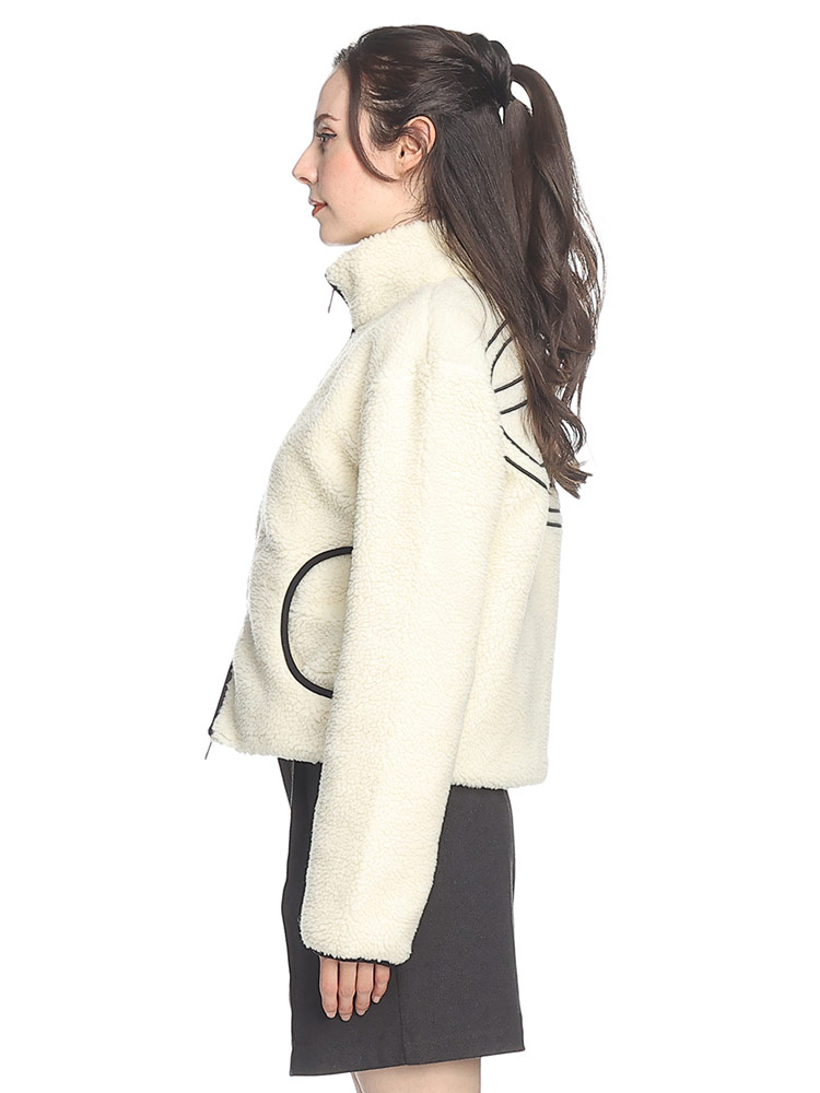 DIESEL (ディーゼル) バックロゴ フルジップ ボアジャケット