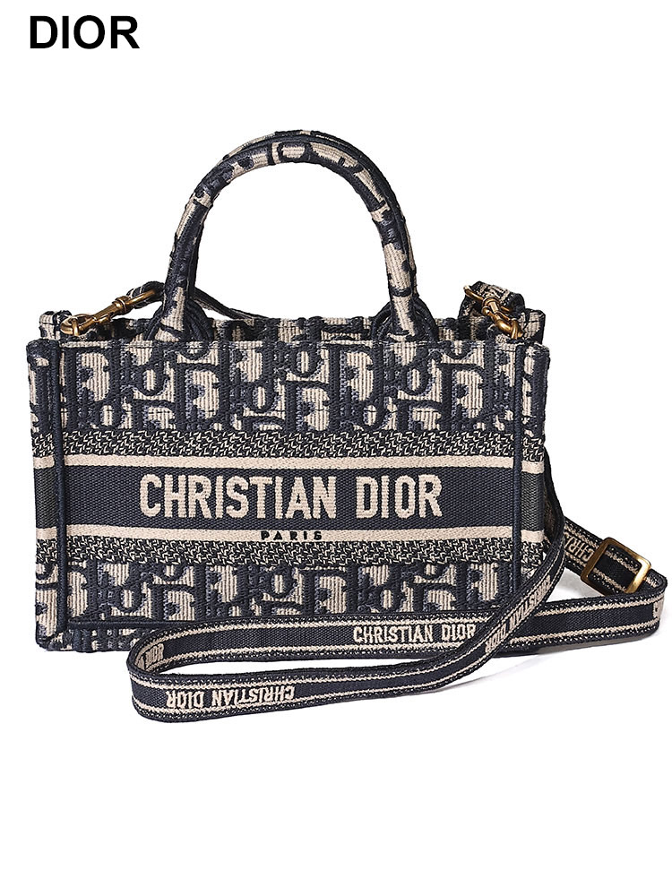 DIOR (ディオール) 刺繍 ロゴ トートバッグ スモール Book Tote