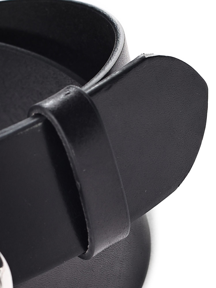 DIESEL (ディーゼル) 牛革 オーバルロゴ バックル留め ベルト 75cm