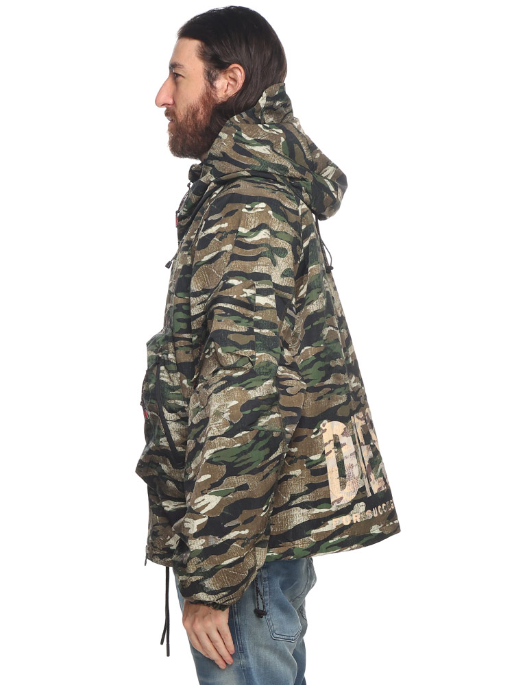 DIESEL (ディーゼル) カモフラ柄 バックロゴ ジッパー付きポケット