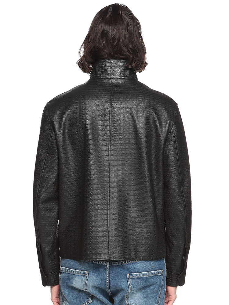 EMPORIO ARMANI (エンポリオアルマーニ) ラムレザー エンボスロゴ