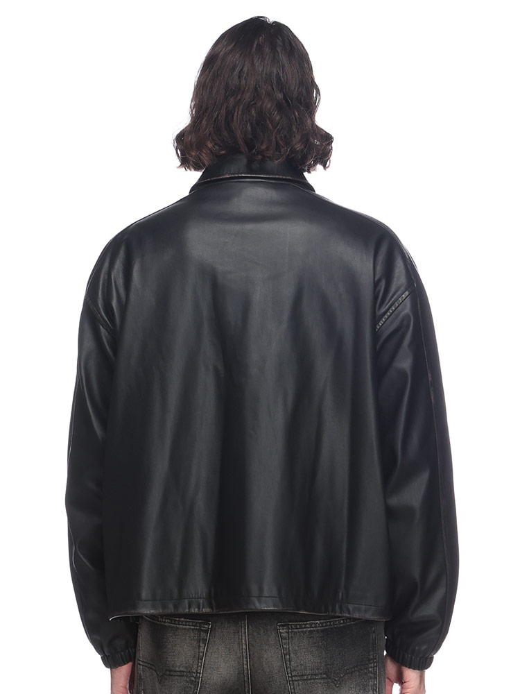 DIESEL (ディーゼル) 合成皮革 フルジップ ジャケット DSA192790LHBE