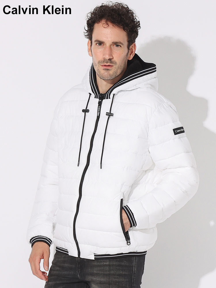 Calvin Klein (カルバンクライン) フード裏ボア フルジップ 中綿