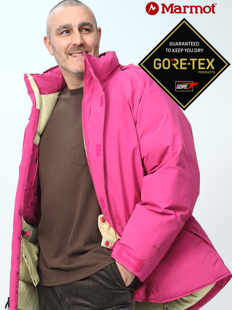フード着脱 フルジップ ダウンジャケット GORE-TEX (Marmot