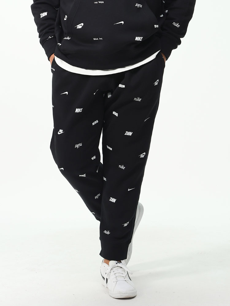 裏起毛 ロゴ総柄 スウェットパンツ (NIKE) ナイキ 大きいサイズ メンズ
