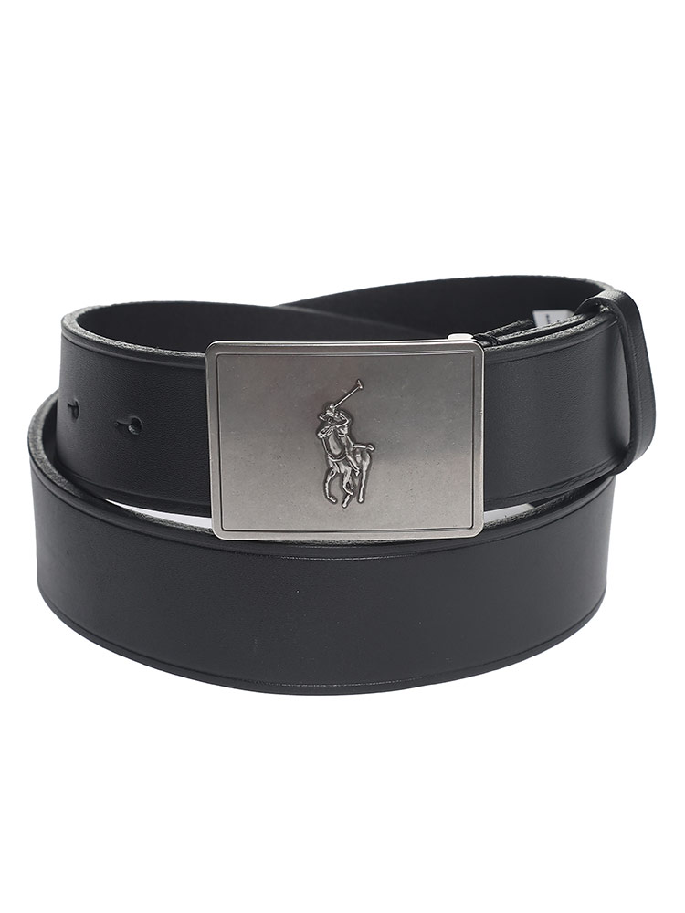 POLO RALPH LAUREN (ポロラルフローレン) プレートロゴ レザー ベルト