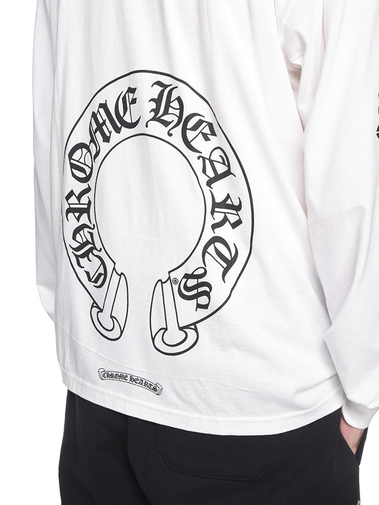 Chrome Hearts (クロムハーツ) プリント クルーネック 長袖 Tシャツ
